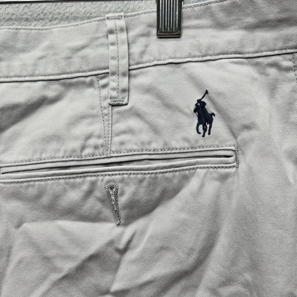 Polo Ralph Lauren Men Shorts 38 Light Gray Embroidered Chino Golf